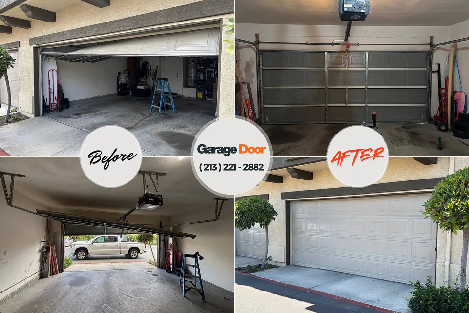 Before and after: garage door repair Dakota Ridge, CO